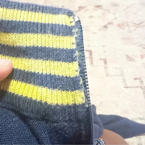 J McLaughlin Men's Navy Blue 1/4 Zip Mock Neck Cotton Pullover TATE Sweater XL - Picture 14 of 14